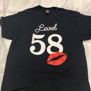 Glidan (Unisex Tshirt) Level 58 💋 Black New XL